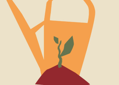 Planta och vattenkanna